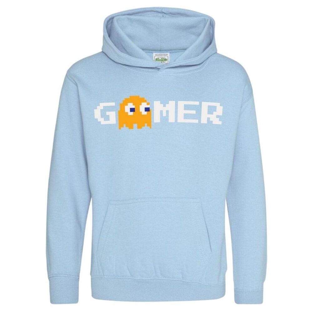 Awdis Childrens/Kids Gamer Pac-Man Hoodie / Light Blue